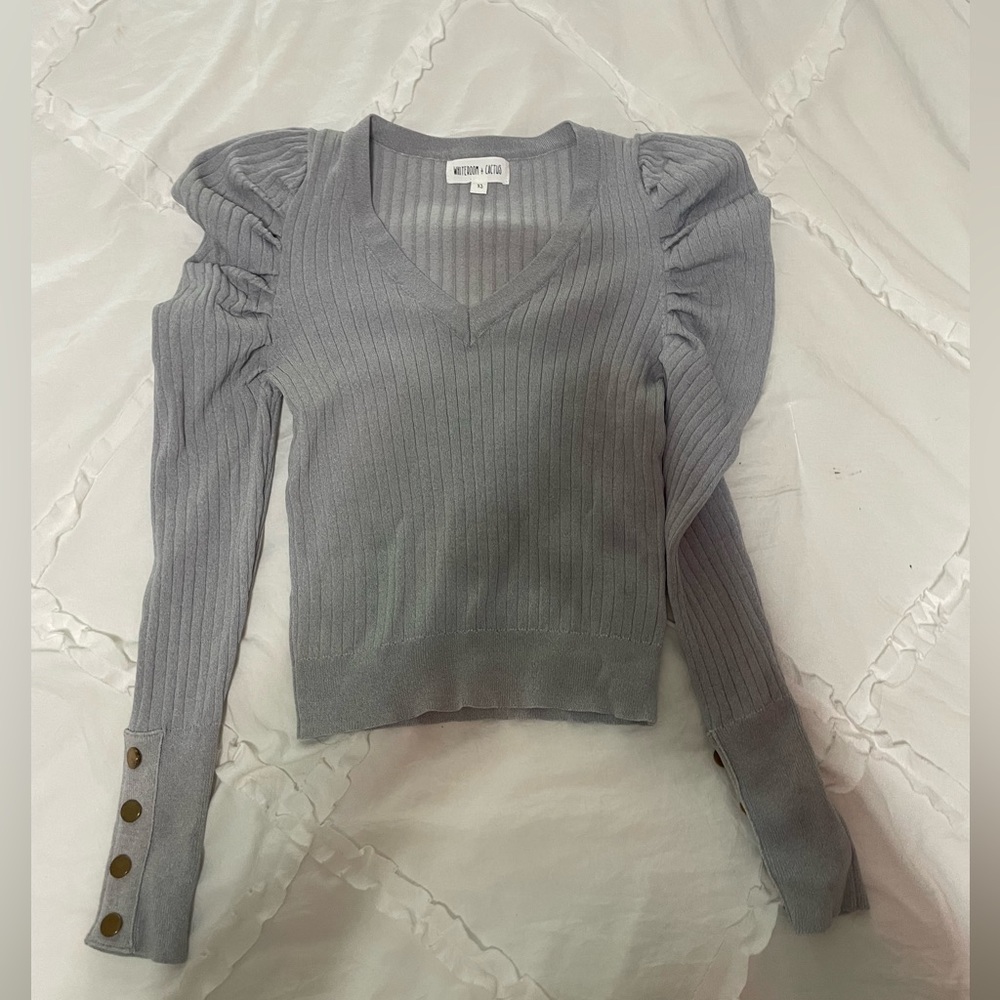 Ruby And Jenna Long Sleeve Top With Button Details - image 1